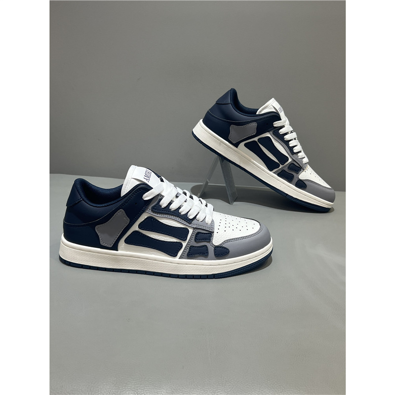 B Men's Shoes 2025 Autum New Casual Shoes Low-Cut Breathable Leather Panel Shoes Fashionable Versatile Lightweight Men's White Shoes