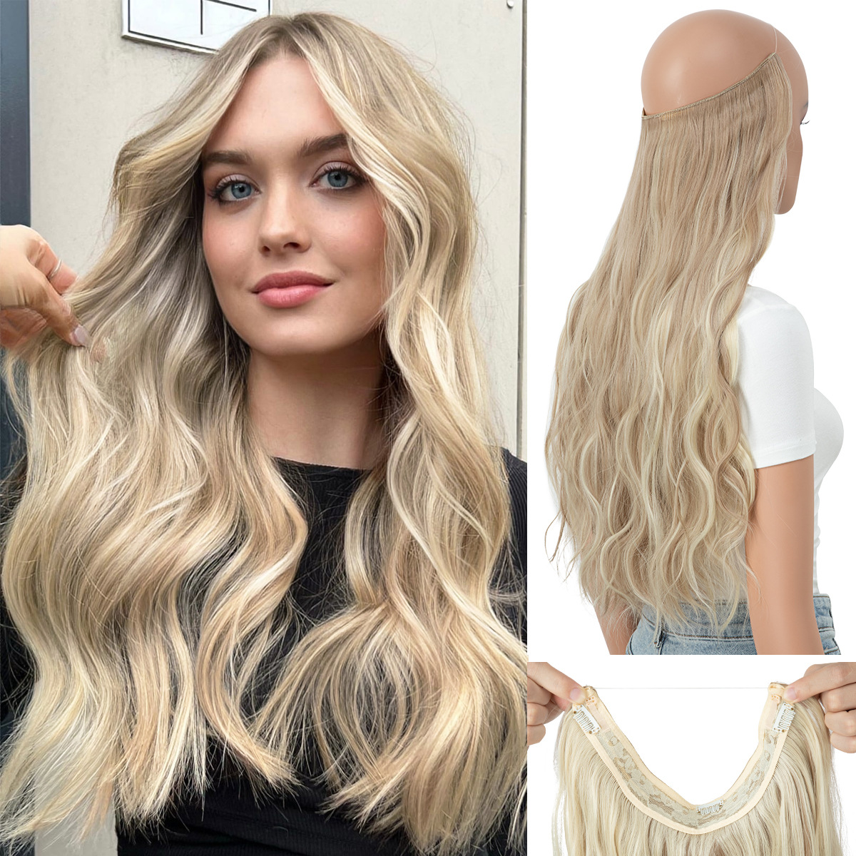 Women's Sweet Party Street High Temperature Wire Long Curly Hair Wigs