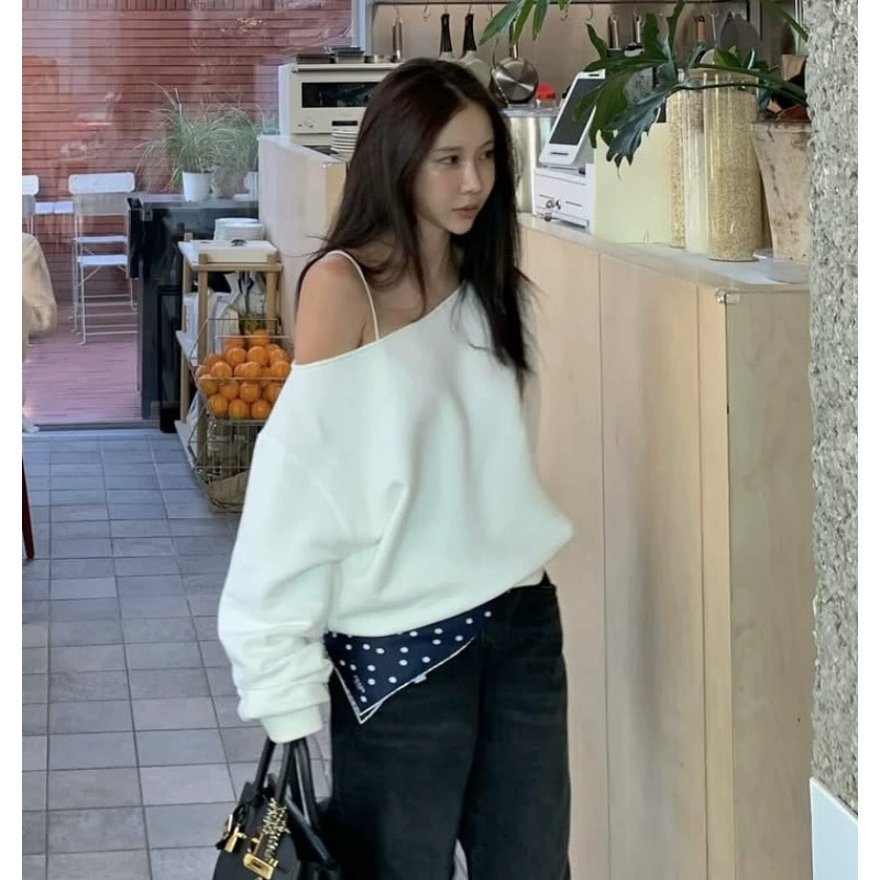 Осенняя модная толстовка, корейский стиль, oversize