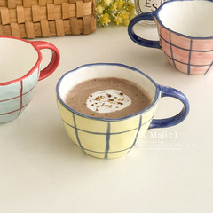 芸術感コーヒーカップ高颜値昼寝カップオフィス陶磁器カップデザイン感小衆マグカップ