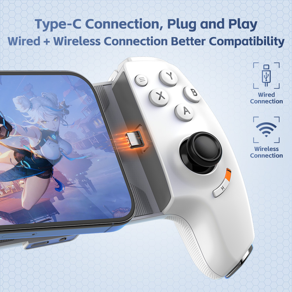Jiaying Ago con cable Bluetooth teléfono móvil computadora Switch streaming PS5 gamepad tirando telescópico Android iOS