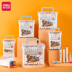 Reliable Markers 12/24/36/48/60/80 Color Triangle Rod Children's Oil Paint Watercolor Pens