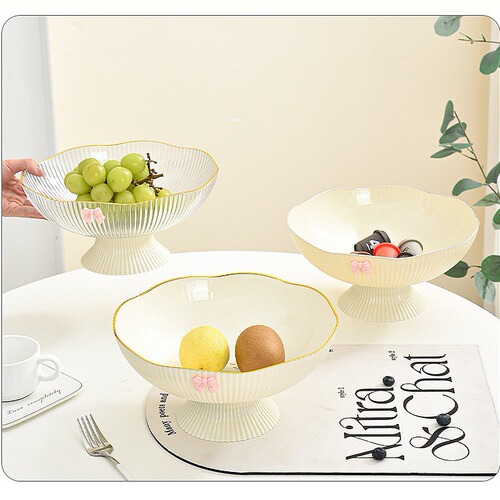 Drainage Fruit Tray Household Living Room Coffee Table Fruit Basket Snack Display Plate Candy Plate Fruit Plate 2024 New Arrival