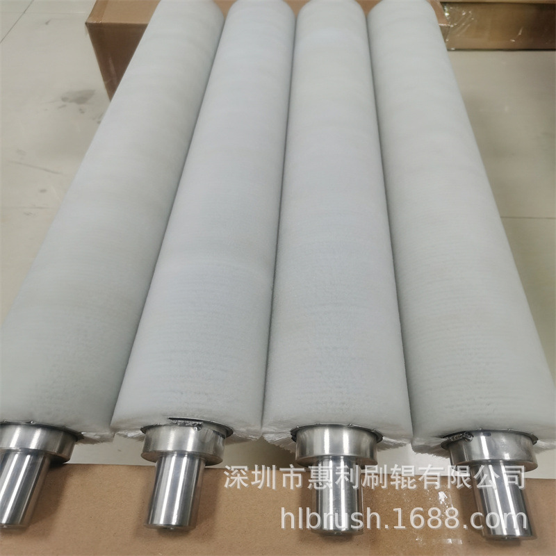 深圳毛刷厂生产平板线弹簧毛刷辊  TFT-LCD双螺旋 三螺旋毛刷辊