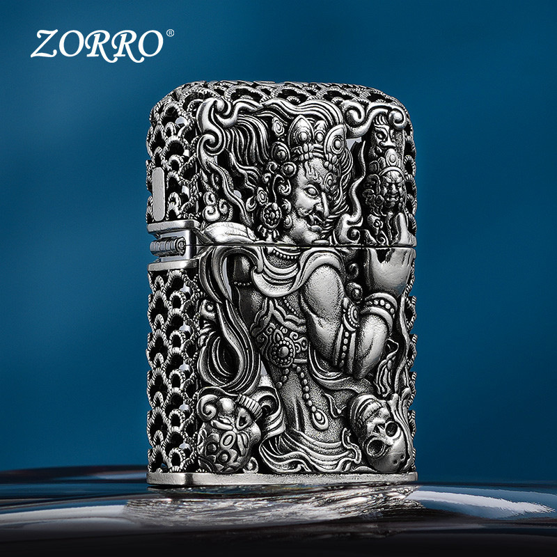Zorro Longxing Tianxia ライター灯油金属防風発光エナメルハイエンド鎧ギフト男性用ドロップシッピング|undefined