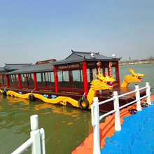 木船仿古中式龙船特色景区游江画舫船观光旅游接待船