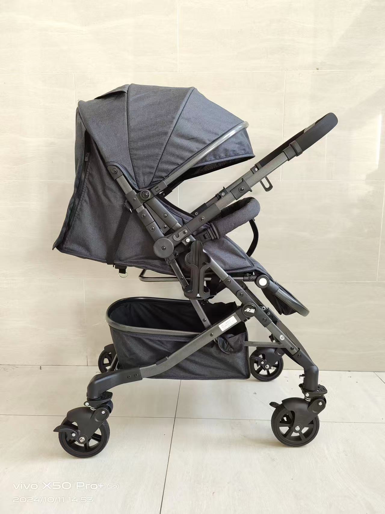 El cochecito de bebé hibaby puede sentarse y acostarse, plegable bidireccional, ligero, cochecito de paisaje alto para niños de 0 a 3 años