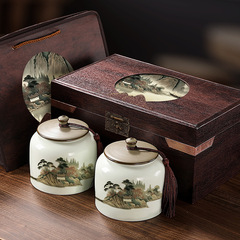國風雅器陶瓷罐正山小種茶葉禮品高端茶葉禮盒裝茶葉送禮批發代發