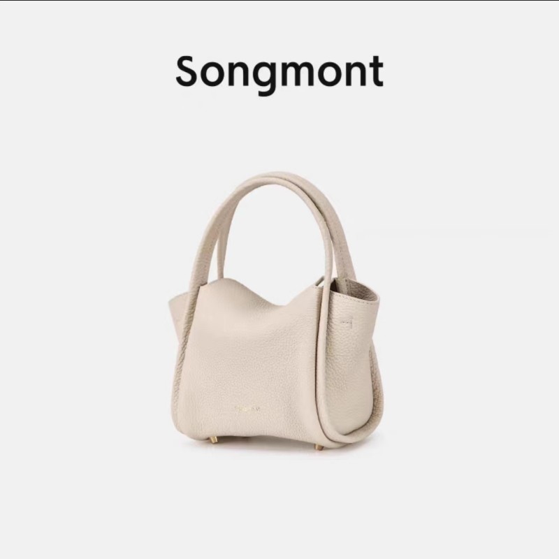 Songmont山下有松元宝包设计师款头层牛皮手提mini系列菜篮子包秋|undefined