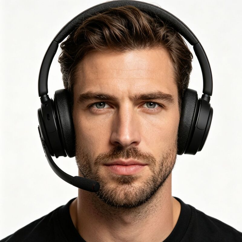ENC cross-border stereo Bluetooth headphones, new private model with charging base, lightweight and convenient