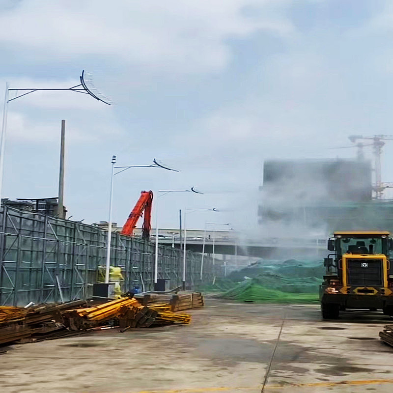 围挡喷淋造雾机价格 200米除尘围挡喷淋系统 雾灯喷雾系统