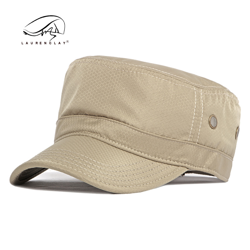 Sombrero militar de los hombres del estilo coreano primavera/verano otoño nuevo sombrero de copa plana casual retro tapa enarbolada al aire libre protección solar sombrero marea