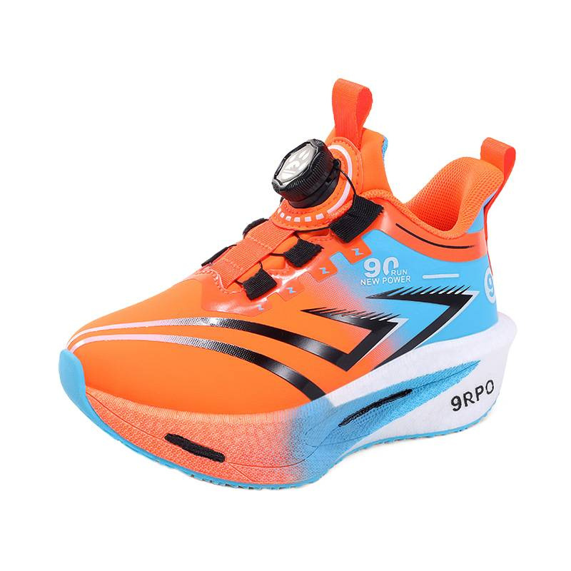 Niño conejo rojo 9pro zapatos de carrera 2025 otoño nuevo niño piel impermeable zapatos deportivos para niños zapatos de carrera antideslizantes