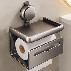 トイレ吸盤ティッシュボックストイレ浴室穴なしトイレロール紙ホルダー壁掛けティッシュトイレットペーパーボックス