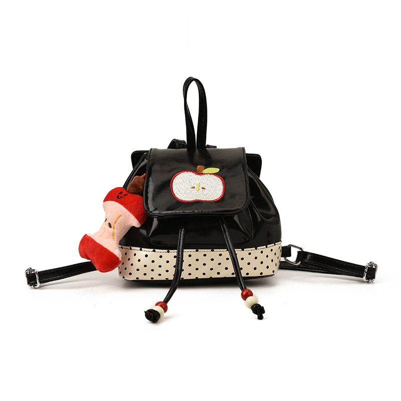 2025 nueva mochila infantil de alto valor de cara caricatura adorable manzana pequeña mochila para niños y niñas, mochila para niños