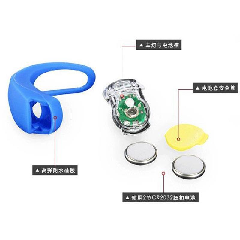 自行车五代硅胶青蛙灯甲虫灯防水夜骑警示尾灯山地车装备配件