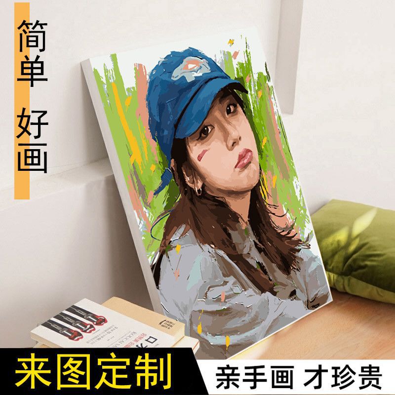 Nueva imagen real DIY pintura al óleo digital pintura al óleo pintado a mano relleno color acrílico pintura fuente fábrica al por mayor