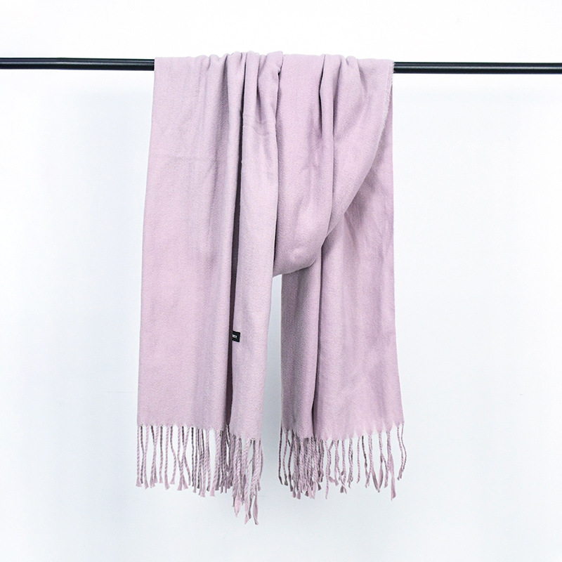 Bufanda Gruesa de Imitación de Cachemira Gris, Estilo Coreano Simple, para Negocios y Abrigar