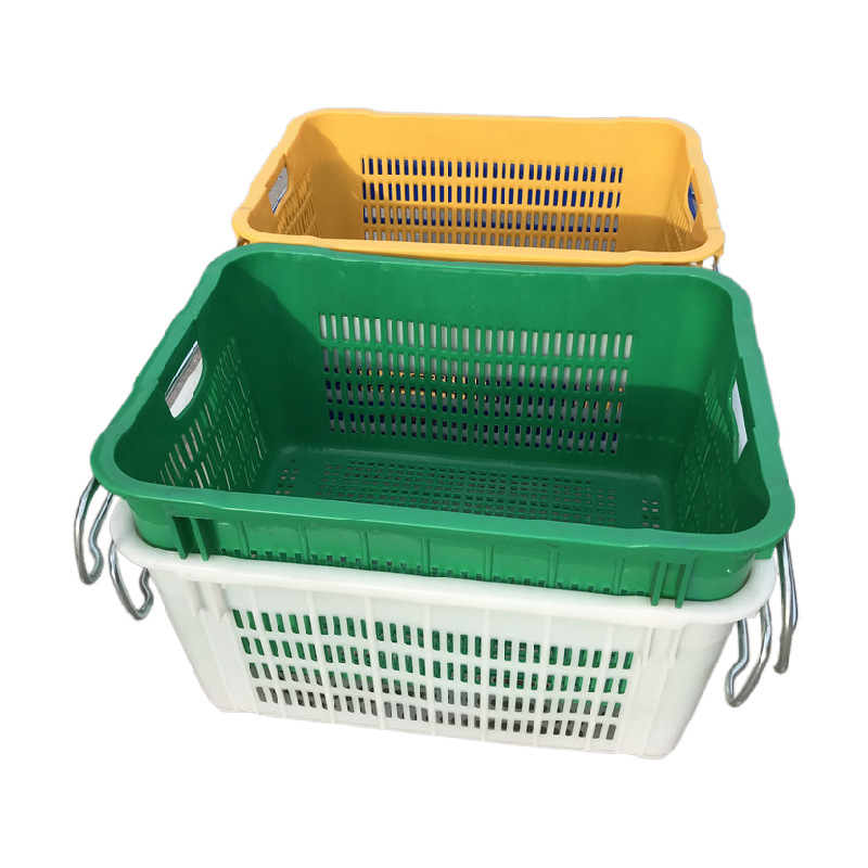 海南塑料菜筐 蔬菜周转框 农产品水果铁耳筐 冷库生鲜胶框