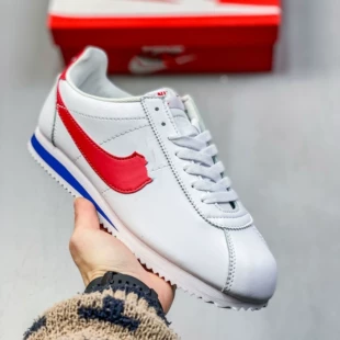 Кроссовки Cortez бело-розовые ретро унисекс