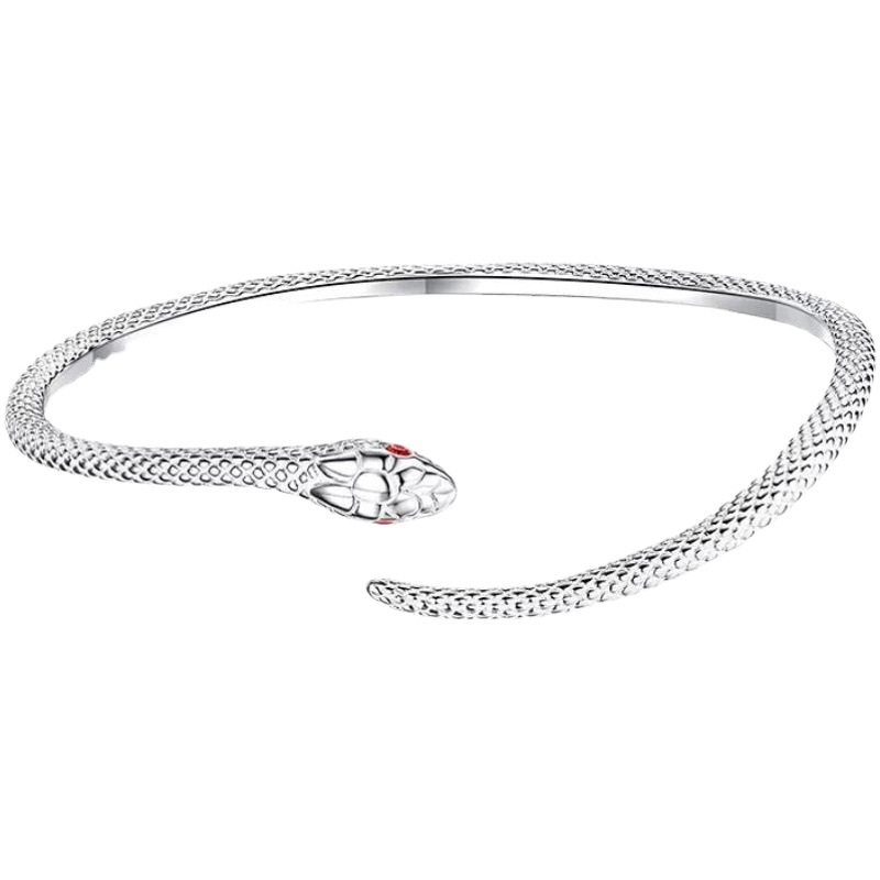 Pulsera abierta en forma de serpiente 2023 nuevo diseño de nicho de moda pulsera de alto sentido temperamento de lujo ligero estilo frío original