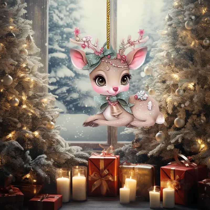 クリスマスホット販売弓鐘鹿クリスマスツリー装飾車の装飾ペンダントホームペンダント|undefined