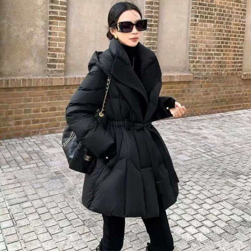 High-end, fashionable, mid-length down jacket for women, 2026 winter new collection, women's over-the-knee, slim-fit, thickened, and warm outerwear High-end, fashionable, mid-length down jacket for women, 2026 winter new collection, women's over-the-knee, slim-fit, thickened, and warm outerwear