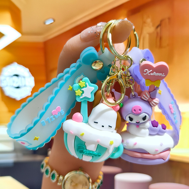 New Sanrio Kuromi Kt Cat Keychain Cute Bag Pendant Gift Car Key Chain Wholesale Small Gift