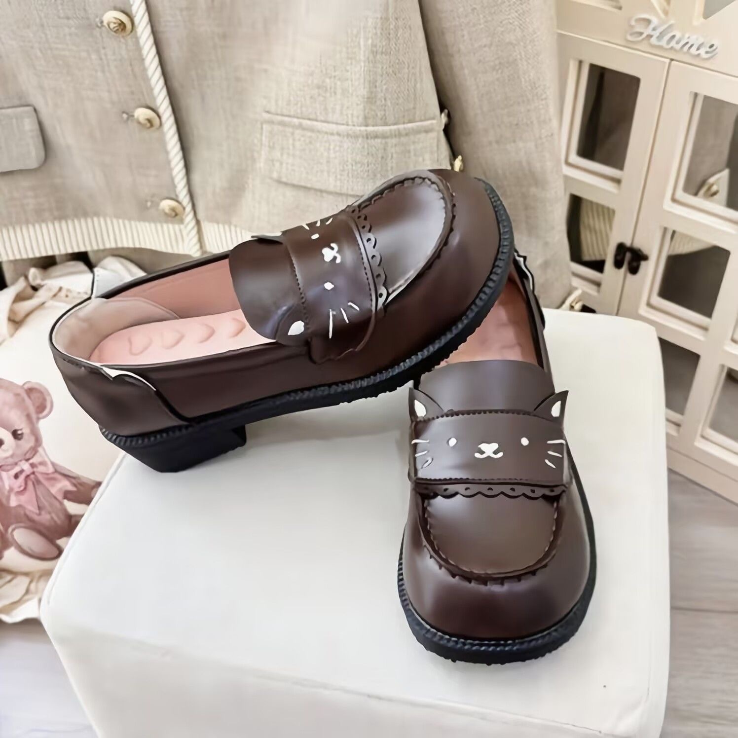 2026 primavera nuevo estilo de estilo universitario casual con JK Marizhen zapatos universales bonitos uniformes de estudiantes zapatos de cuero pequeñas mujeres