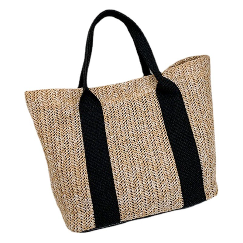 Тканая сумка через плечо на одно плечо соломенная тканая сумка большой емкости летняя сумка женская свежая стильная дорожная универсальная пляжная сумка для отпуска