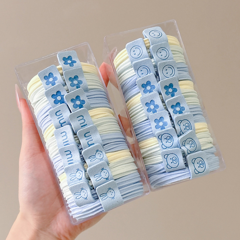 Cuerdas de cabello azul de sal de mar mujeres sin costuras, cuerdas de cabeza de alta elasticidad, anillo de cabello de correa simple y duradero, tocado de niña encantador