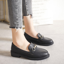 加绒保暖小皮鞋女英伦风秋季日系制服鞋黑色乐福鞋软皮单鞋女鞋