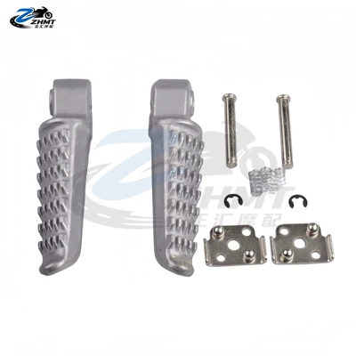 Suitable for Kawasaki NINJA300 front footrest assembly, Little Ninja 300/250 Z250/Z300 footrest bracket (Brake caliper cover) - silver-rear-footrest