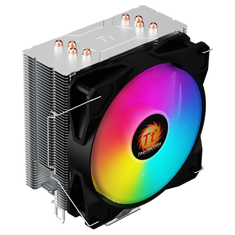 Tt Mercury S400 Desktop Computer Host CPU Radiator 4 Heat Pipe Lock RGB Colorful Silent Fan