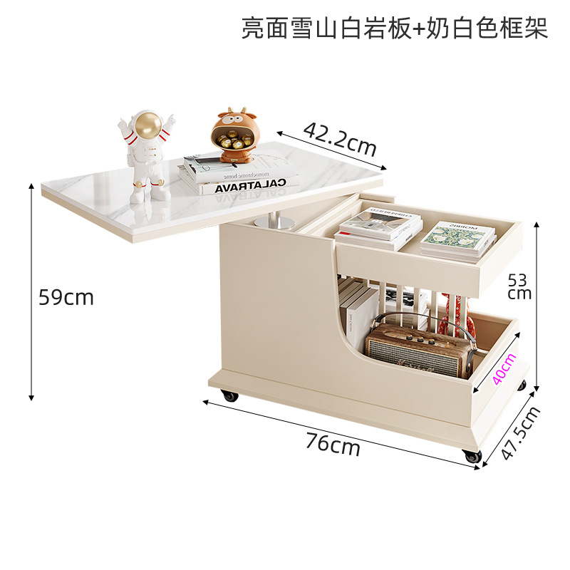 [밀크 화이트] 광택 있는 설산 백암판 [탈착식 리프팅]
