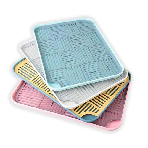 Creative drain tray cup holder home living room creative rectangular water cup tea tray kitchen double-layer fruit plate