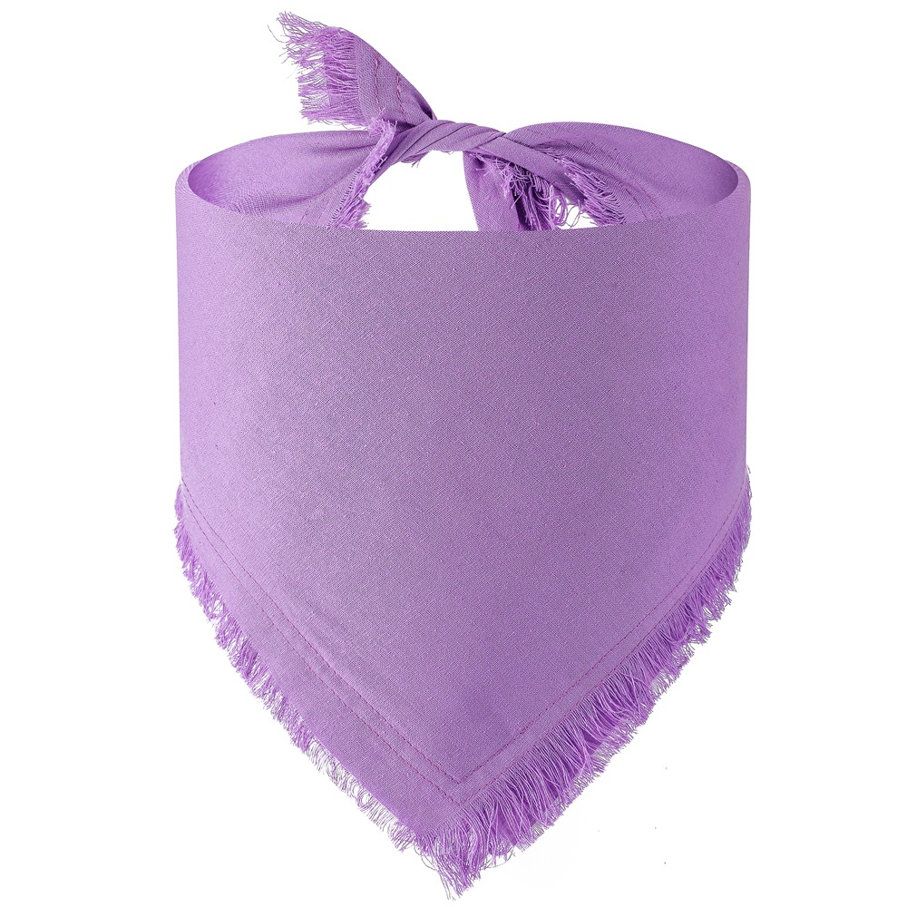 Nueva borla transfronteriza de algodón puro para mascotas Toalla de saliva informal Toalla de triángulo para mascotas bufanda de triángulo de cumpleaños de perro bufanda de perro