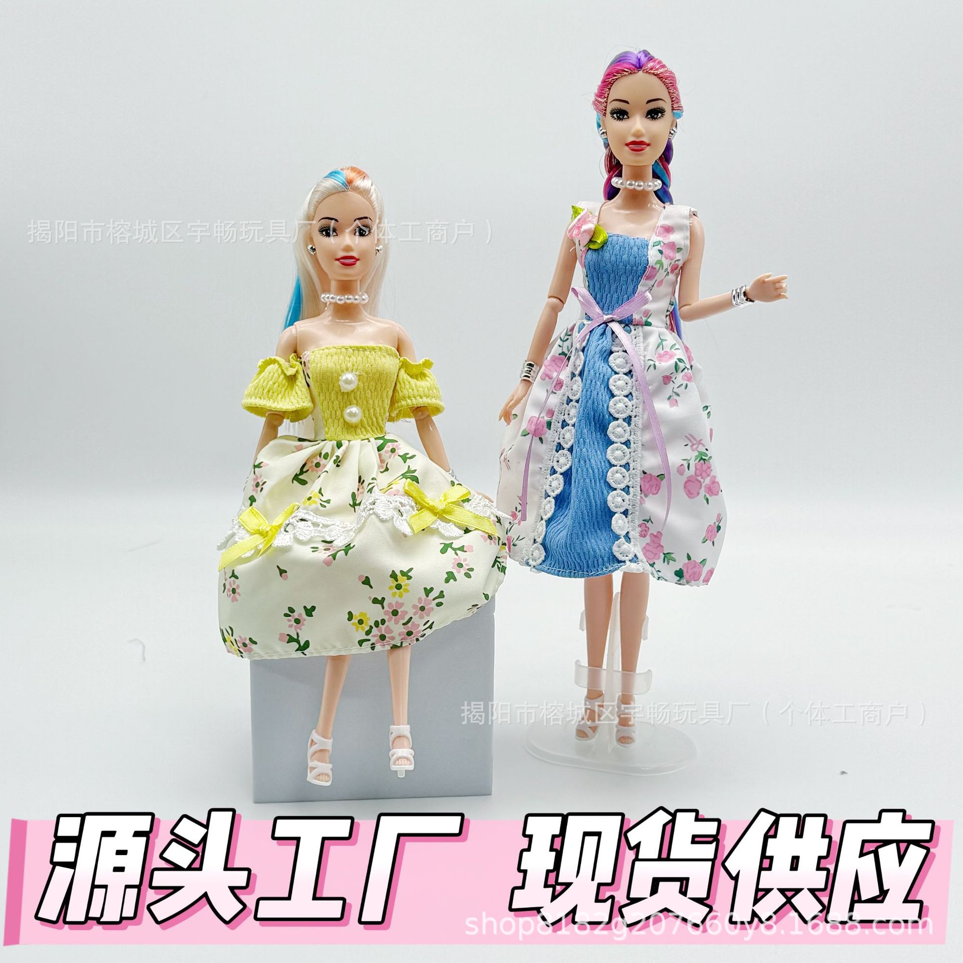 30cm Barbie Doll Loli Girl 6-Point Bjd Complete Set of Dress up Doll Clothes Girl Princess Birthday Gift