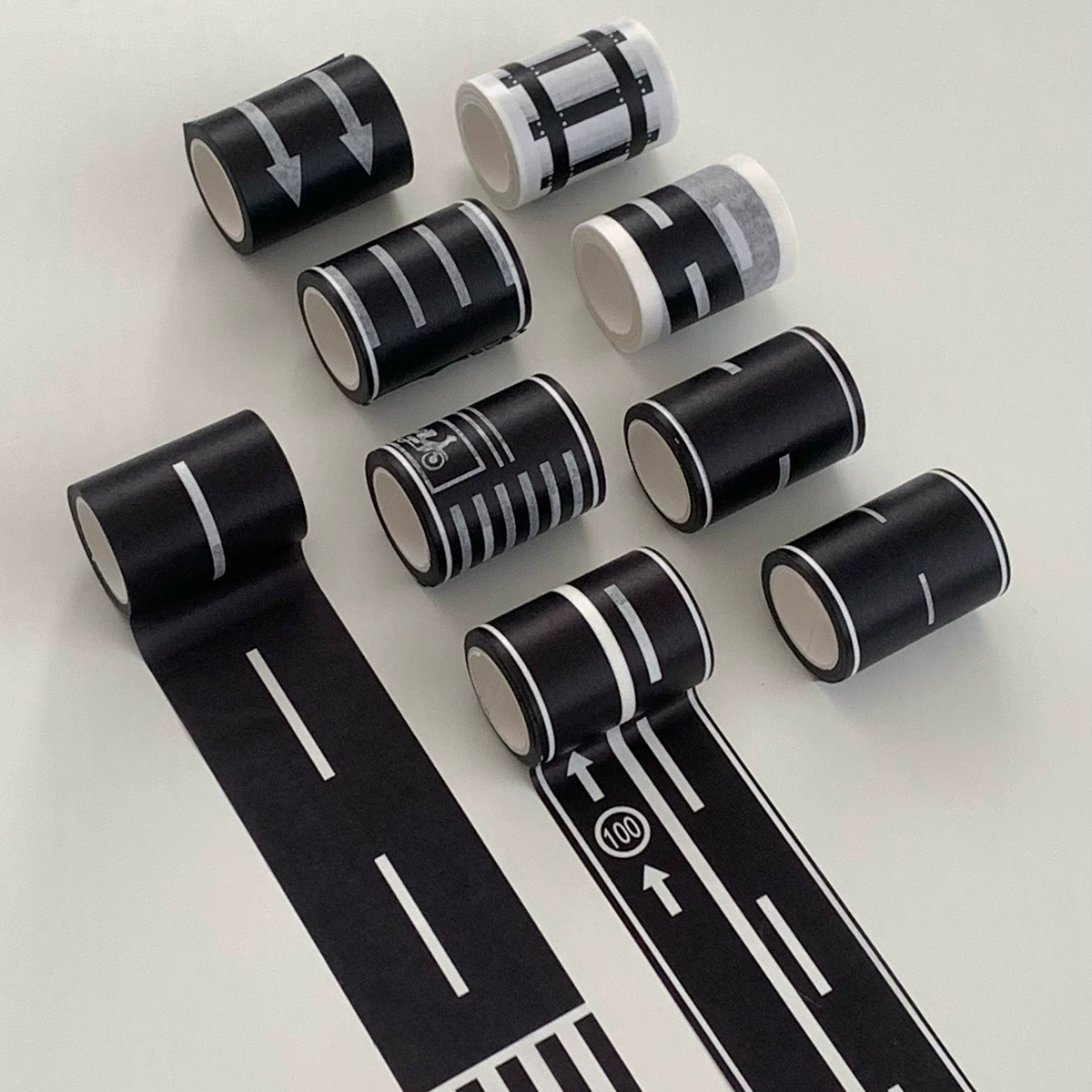 Детский мультфильм мини-дорожный транспорт миниатюрная парковка сцена реквизит парковочное место логотип наклейка лента