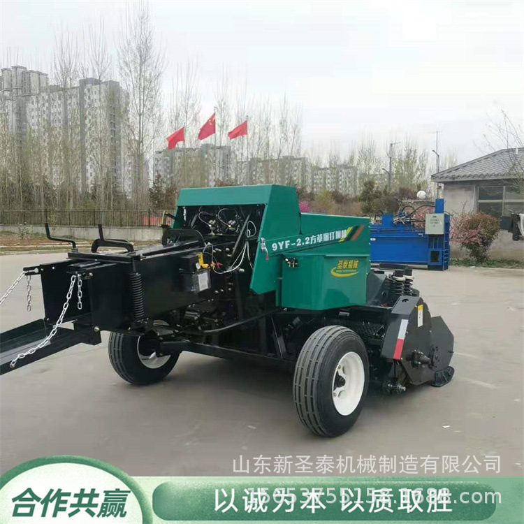 麦秸秆方捆打捆机 拖拉机牵引式秸秆捡拾方捆机