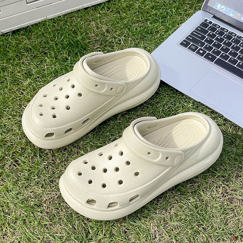 Dongdong zapatos de mujer de verano nuevos zapatos casuales EVA de suela gruesa para usar sandalias de alta altura zapatos de playa zapatillas antideslizantes de suela suave