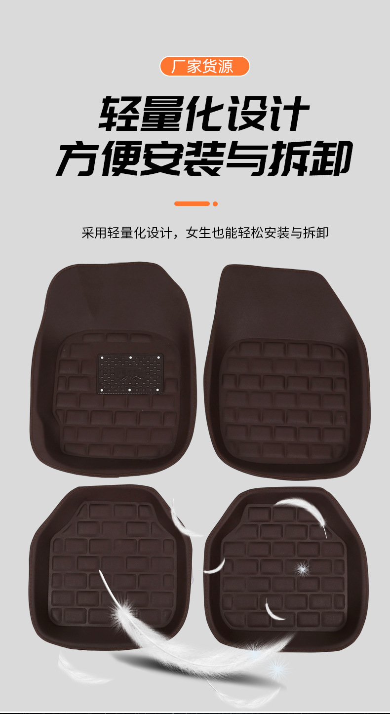 Wholesale Leather Car Floor Mats, Fully Enclosed, Can Be Printed with Logo, Universal for All Seasons, Exclusive for 4S Stores