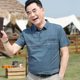 Dad's Summer T-shirt Middle-aged Men's Short-sleeved T-shirt Silk Cotton Lapel Top Middle-aged and Old People's Clothes Grandpa Men's Clothing