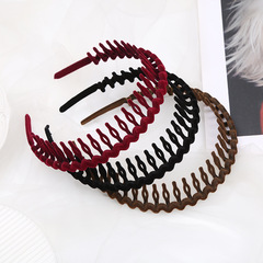 Acrylic Velour Headband 2022 New Elegant Women's Headband with Teeth Fringe Hair Tamer Hairpin Accessory