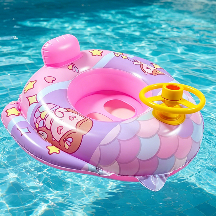 Anillo de natación infláble para niños pequeños barcos de agua para bebés embarcaciones de agua engrosado PVC asiento de niños PVC ecológico image 25
