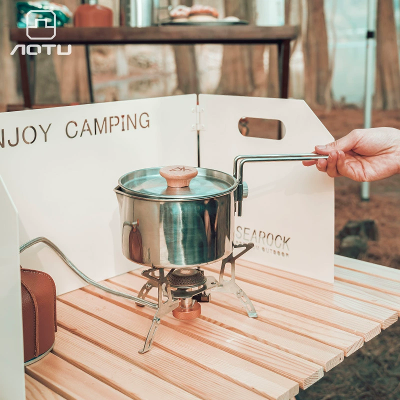 Aotu Кемпинг Чайник Кастрюля На открытом воздухе Тушеное Кемпинг Портативное оборудование Автономный Тур Кулинарный артефакт Трансграничный