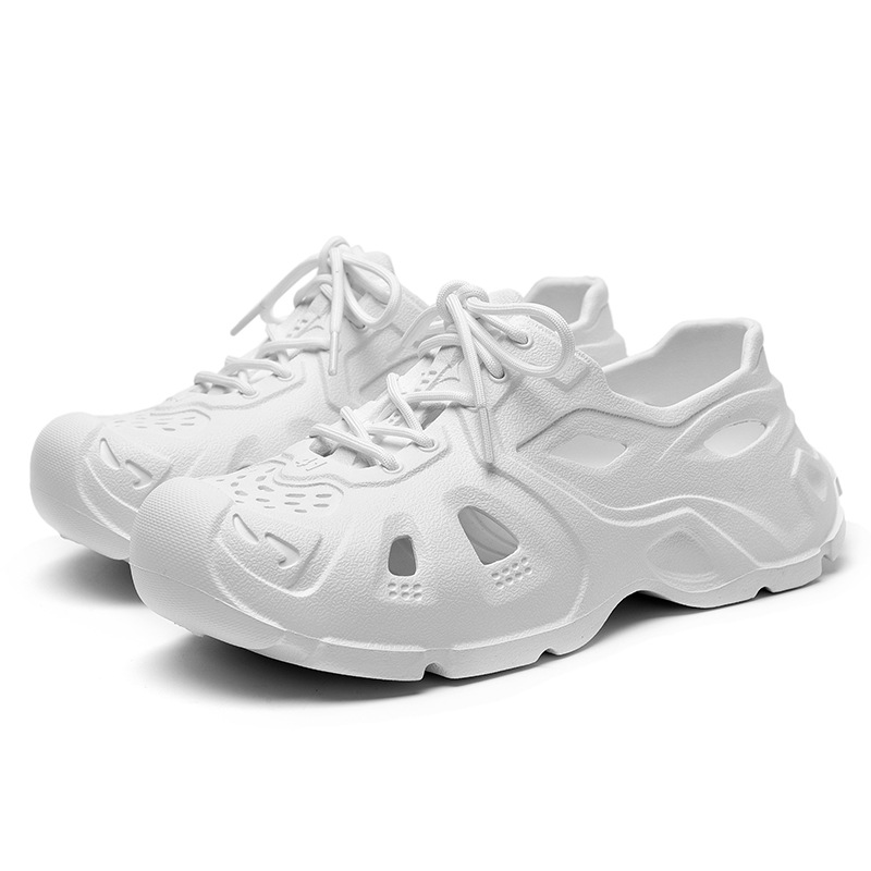 Zapatos de agujero de correa de coco para hombres y mujeres en verano, sandalias de mierda para hombres, zapatos de playa grandes