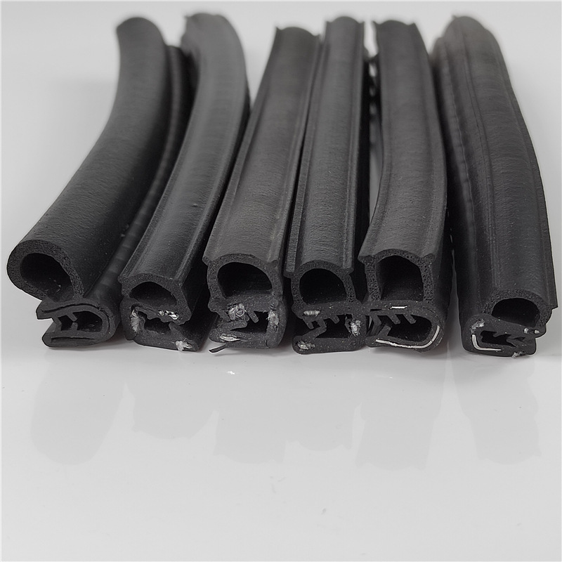 加工钢带三复合密封条汽车三元乙丙卡钣金橡胶条U型配电箱机柜条