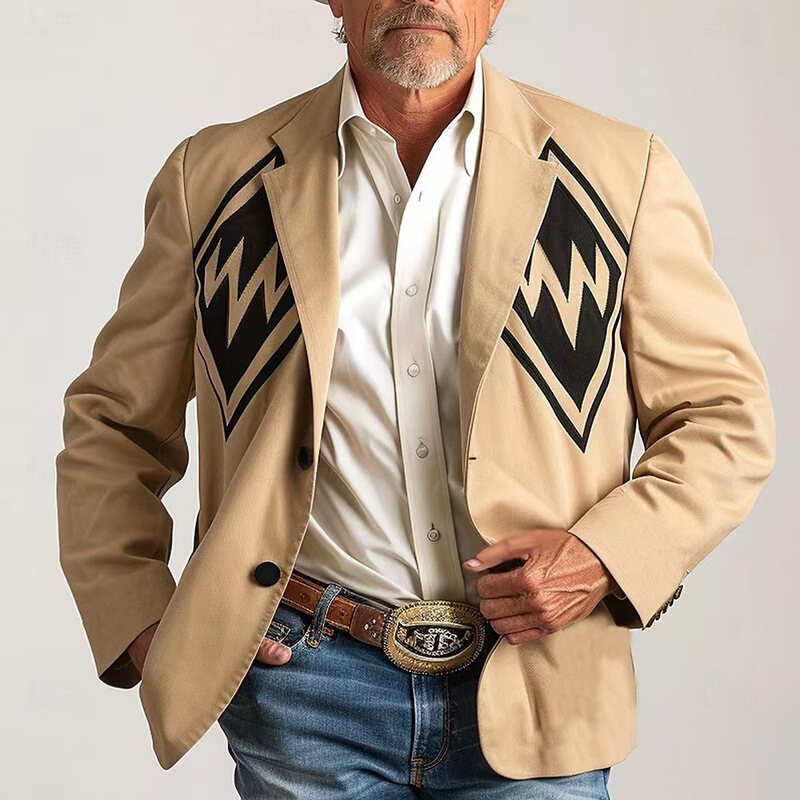 2024 Cross-Border New European and American Men's Casual Suit Digital Printing Formal Western Style Fashion Jacket 2024 Cross-Border New European and American Men's Casual Suit Digital Printing Formal Western Style Fashion Jacket