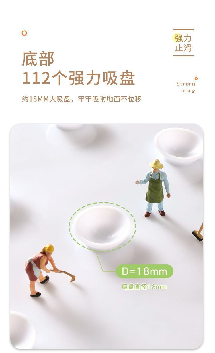 Round non-slip bathroom mat for children, shower room baby bath anti-fall mat, toilet bathroom suction cup foot mat